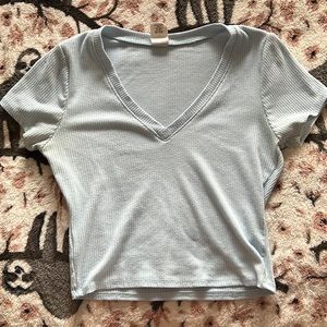 baby blue crop top